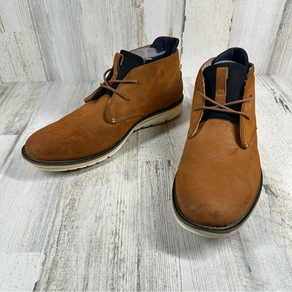 Kenneth Cole Reaction Casino Chukka Tan Suede Casual‎ Ankle Boots #1168